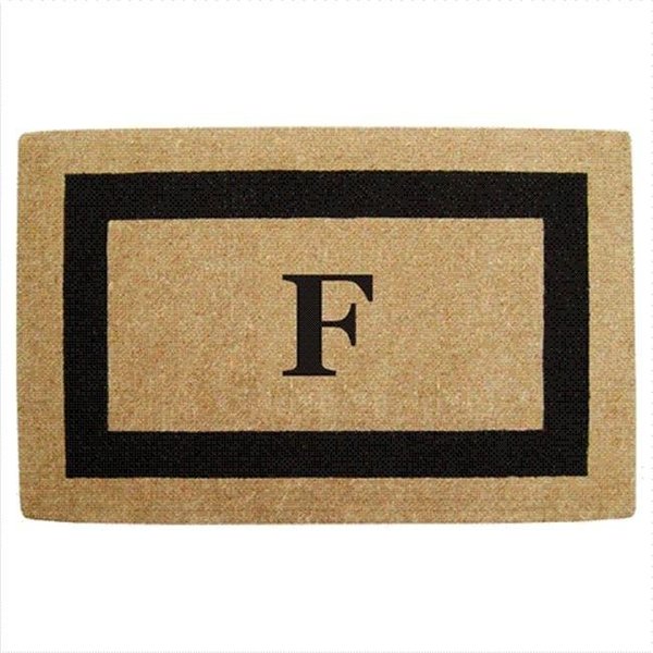 Nedia Home Nedia Home 02080F Single Picture - Black Frame 30 x 48 In. Heavy Duty Coir Doormat - Monogrammed F O2080F